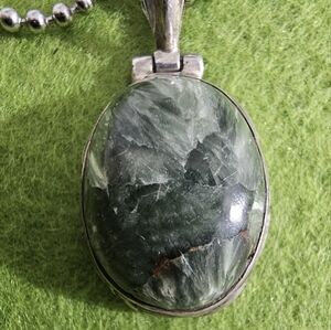 3 For $25💫Natural Seraphinite Pendant Necklace